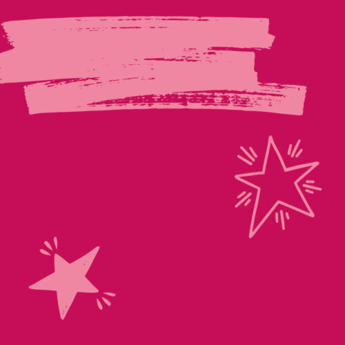 An illustration with stars on a pink background