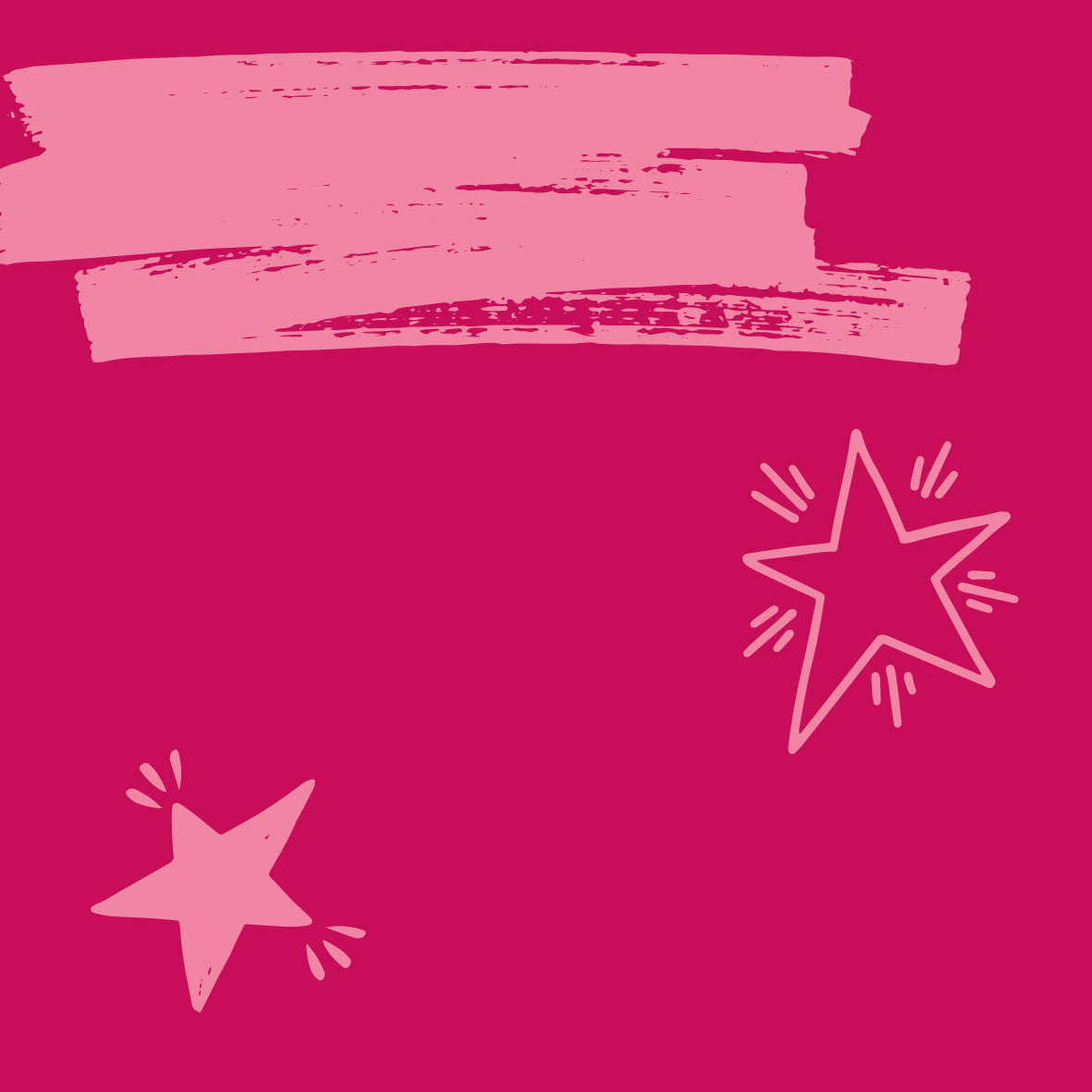 An illustration with stars on a pink background