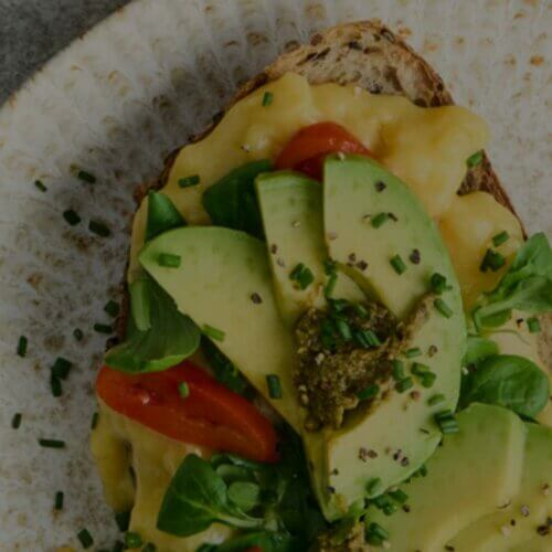 Avo on toast breakfast