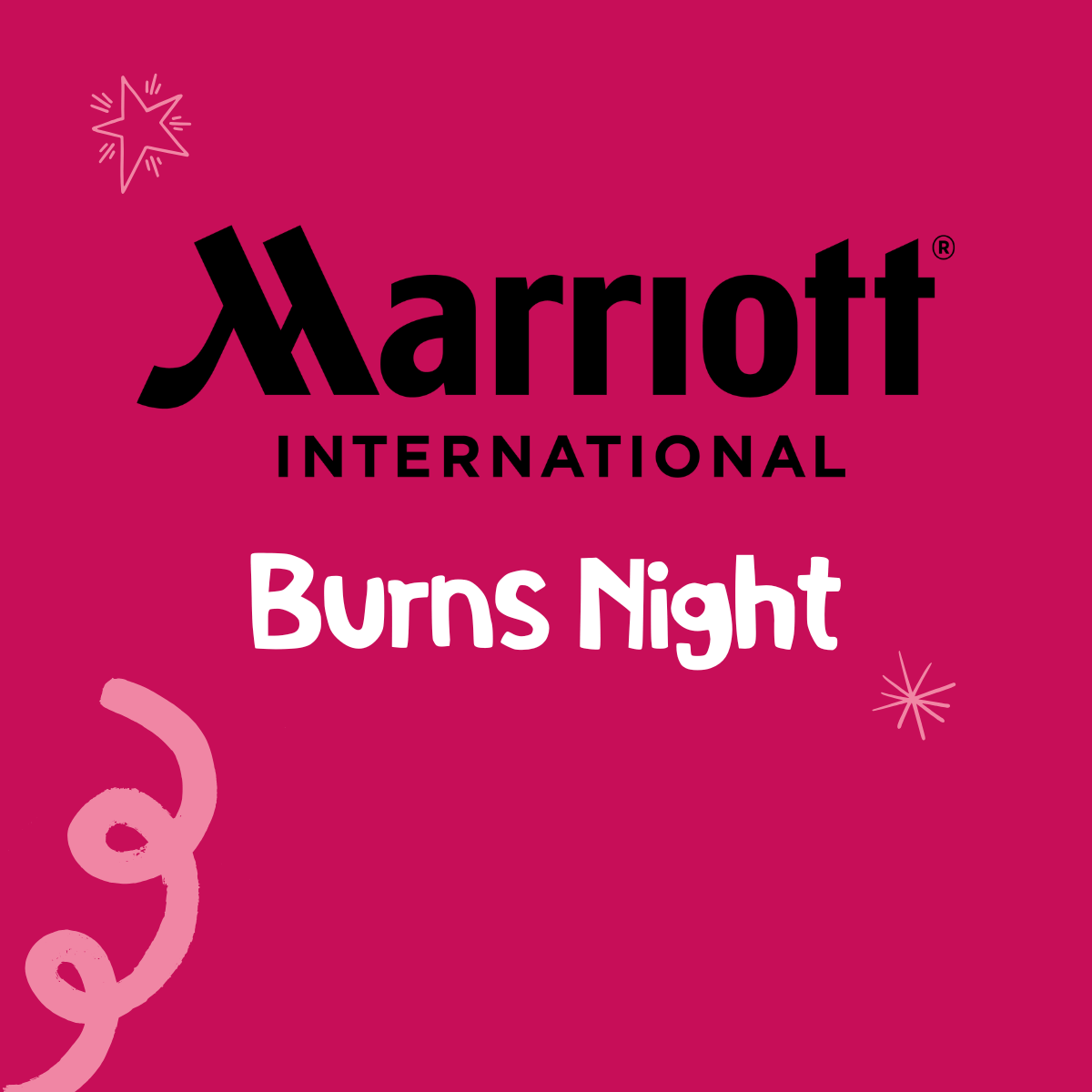 Marriott Event Sign Marriott's Burns Night Event | Magic Breakfast